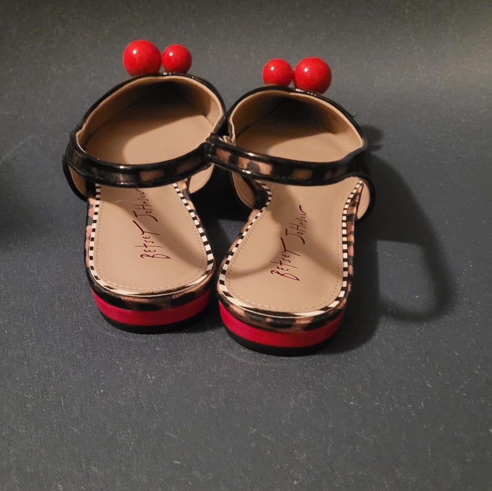 Betsey Johnson Junniper Leopard Flats with Cherry Accents - Picture 5 of 6